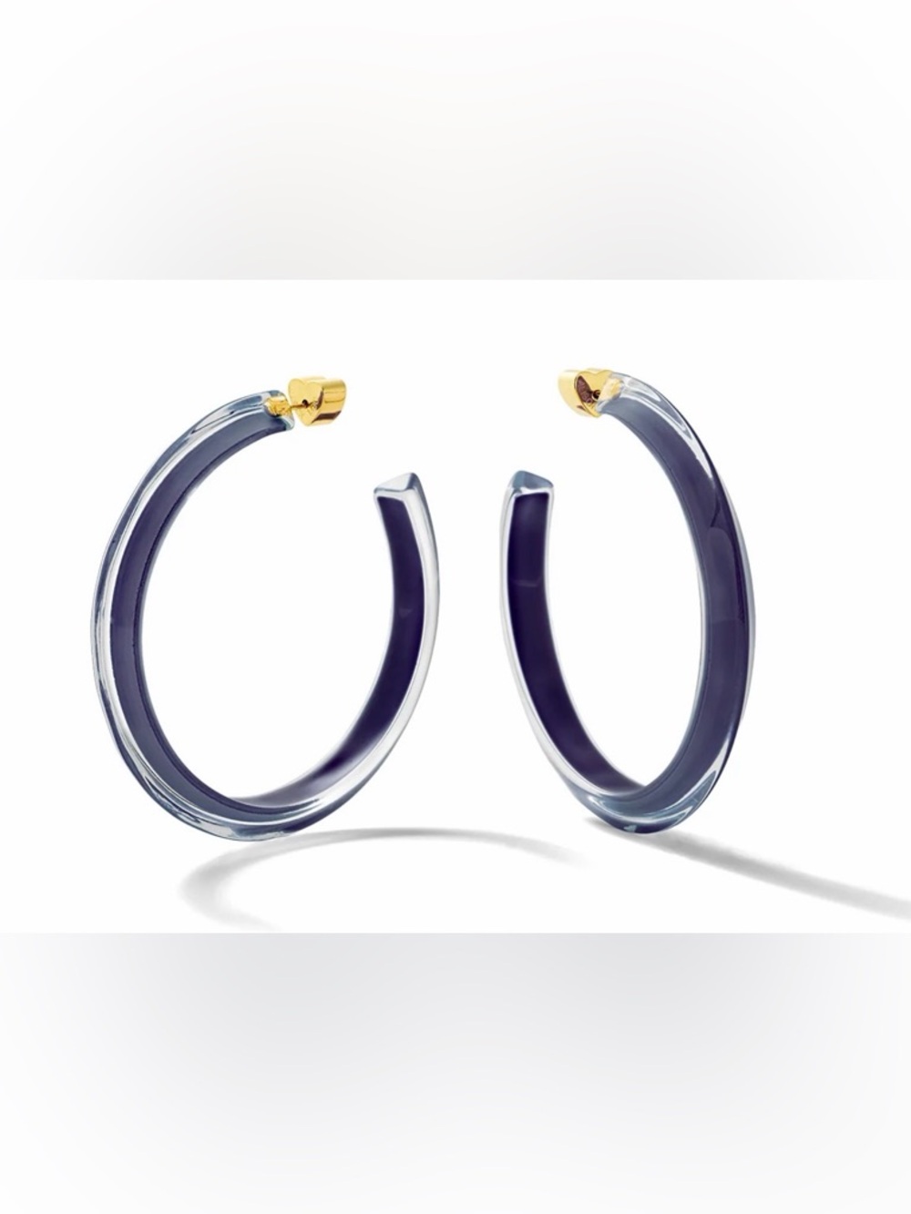 Alison Lou Fall Medium Lucite Jelly Hoop Earrings